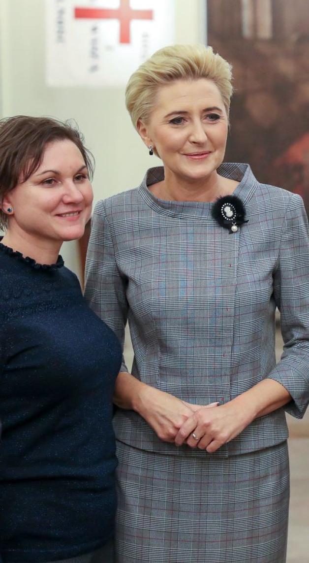 Spotkanie Pierwszej Damy z wycieczką z gminy Nowa Sarzyna